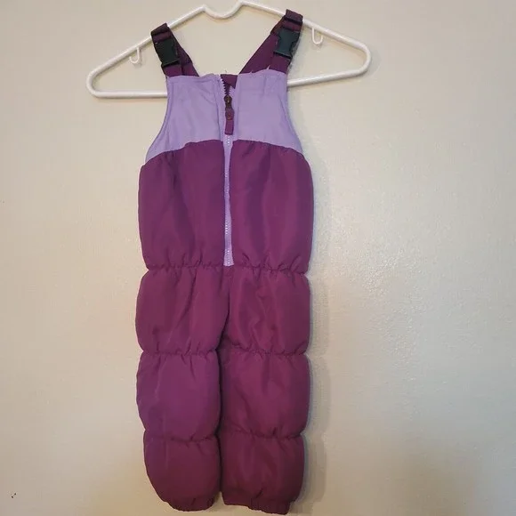 Timberland Girl 24M Puffer Puffy Jacket Coat & Ski Pants Purple Winter